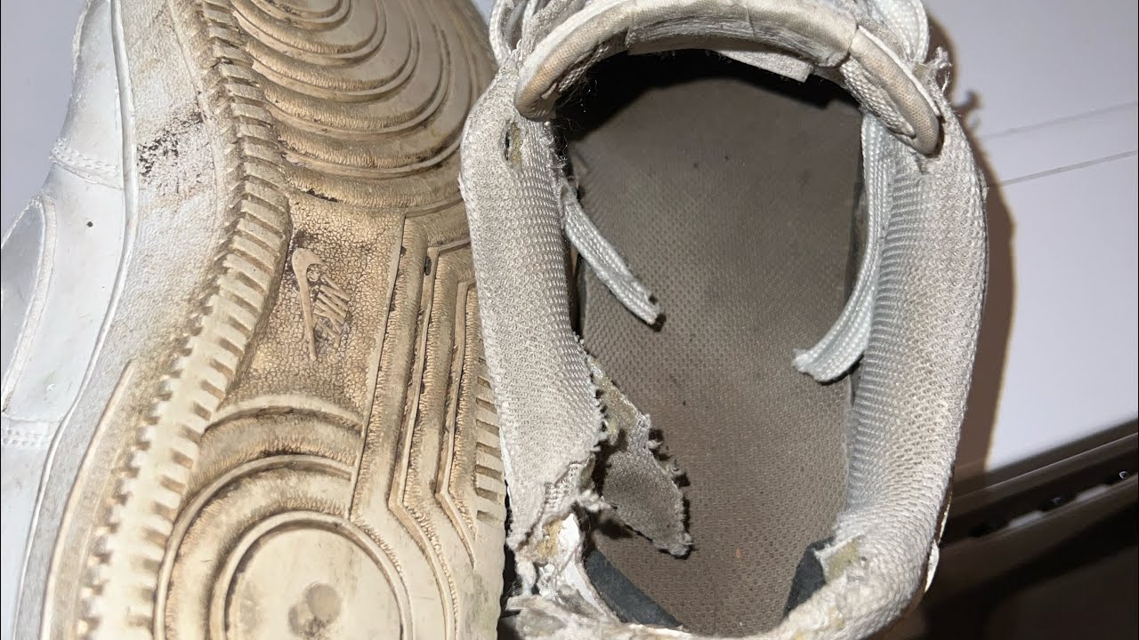 Nike Air force One abused trashy Well Worn girly sneakers