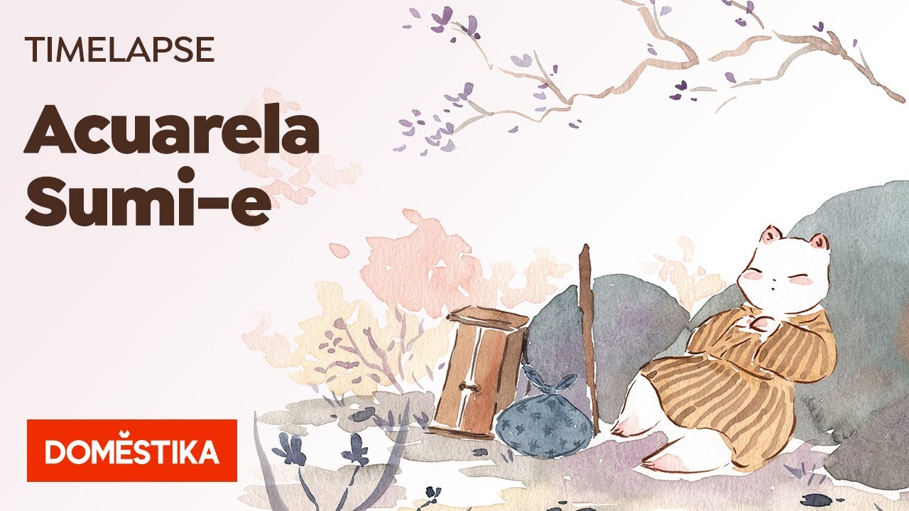 Sumi-e: ACUARELA con la Técnica tradicional Japonesa - Flor Kaneshiro - Domestika