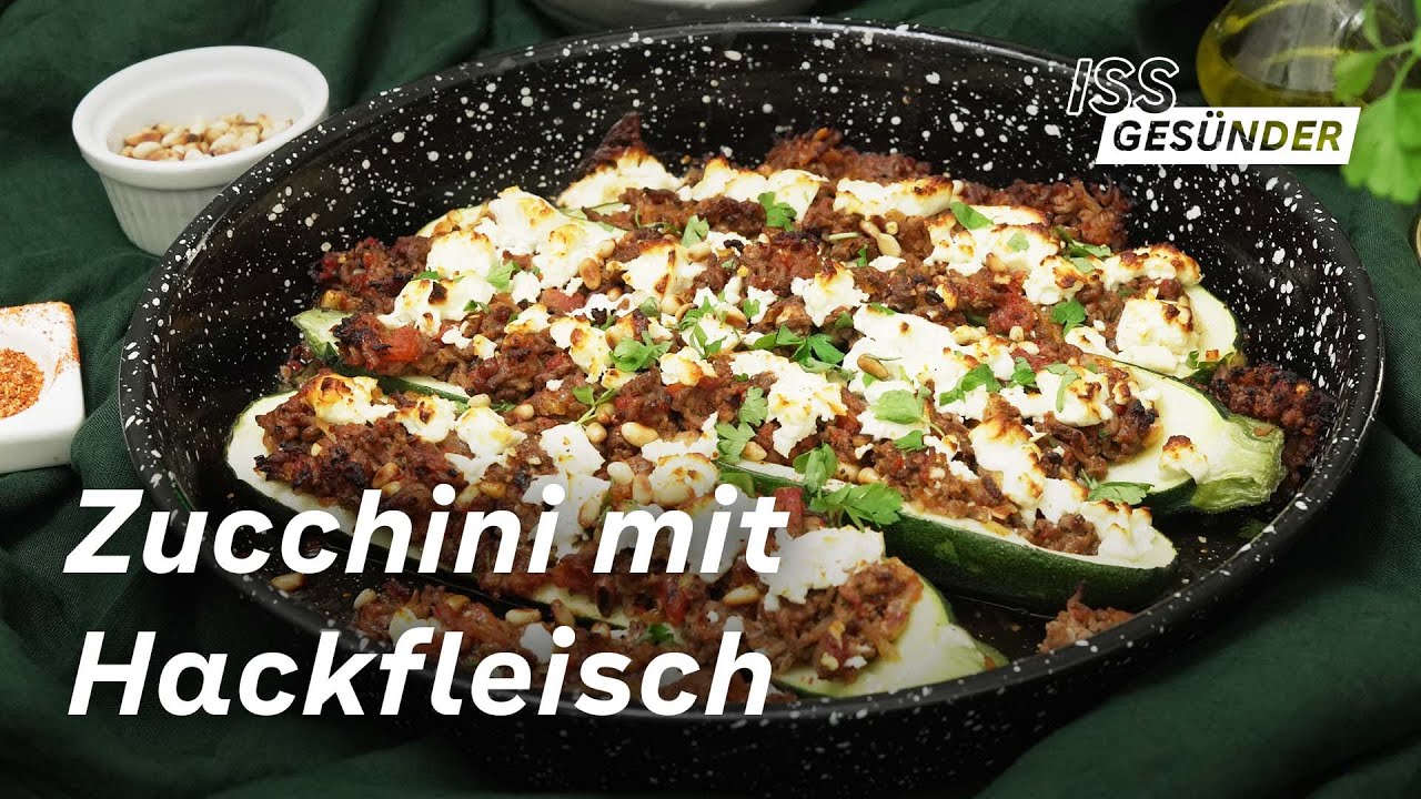 Ketogen essen – Gefüllte Zucchini mit Hackfleisch | AOK
