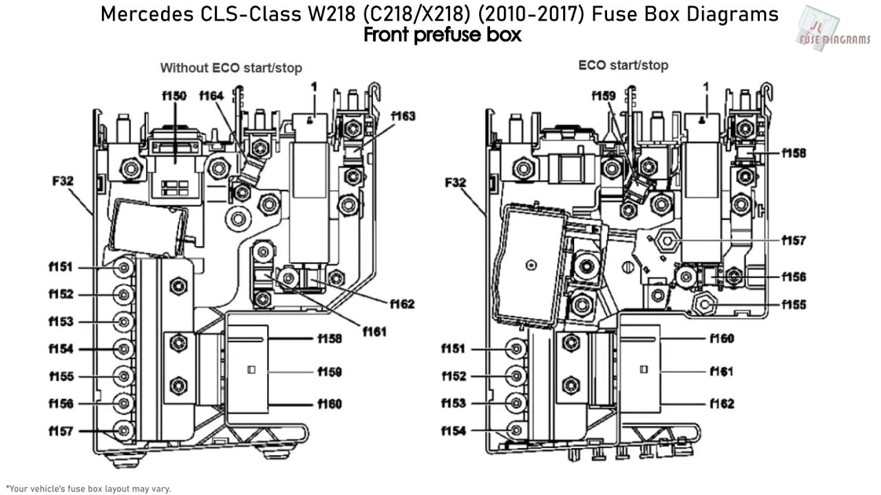 Mercedes-Benz CLS-Class W218, C218, X218 (2010-2017) Fuse Box Diagrams