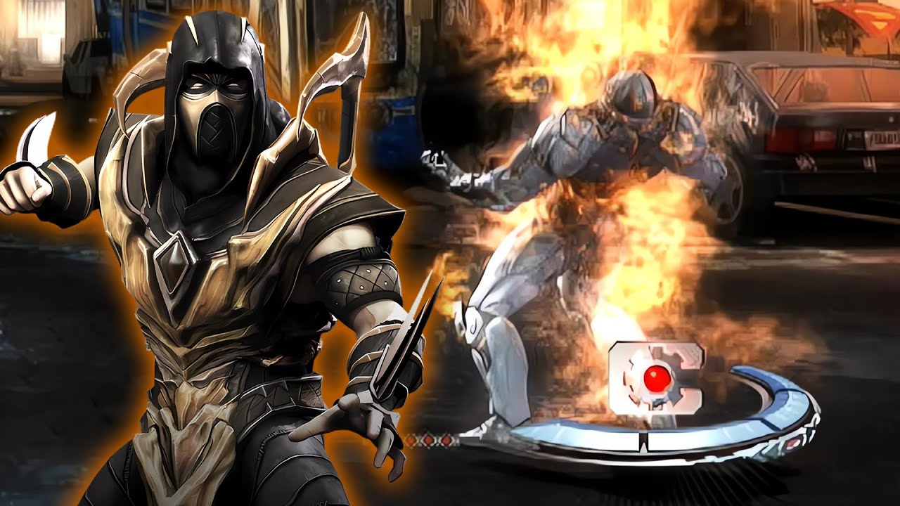 Scorpion Destruye a Cyborg Con Combos Brutales Sin Piedad - Injustice Gods Among Us " VENDETTA"
