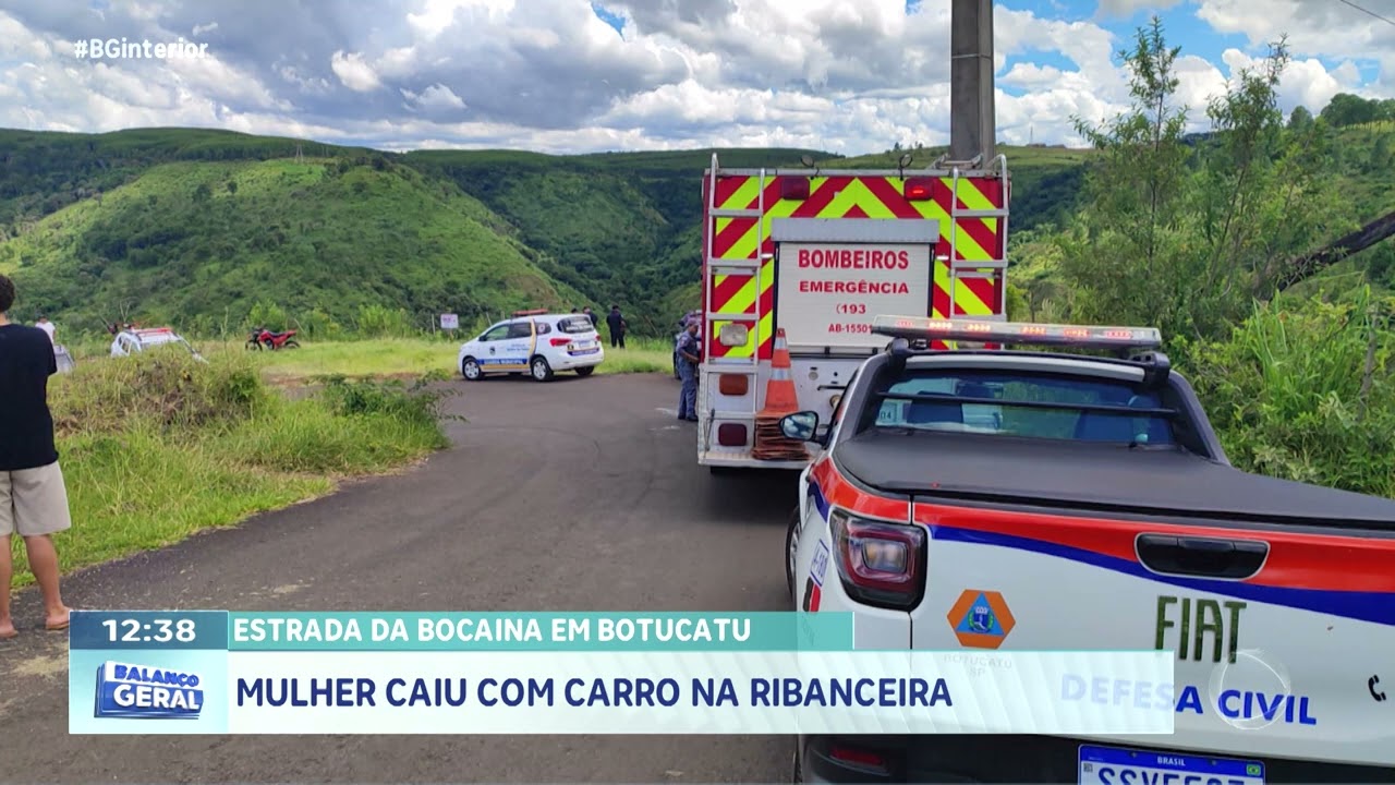Estrada da bocaina em Botucatu: mulher caiu com carro na ribanceira