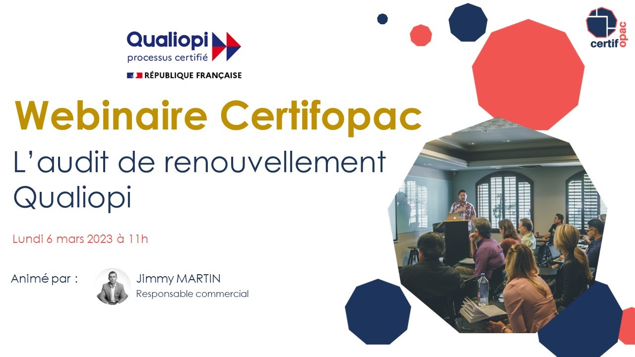 Webinaire Certifopac sur l'audit de renouvellement Qualiopi