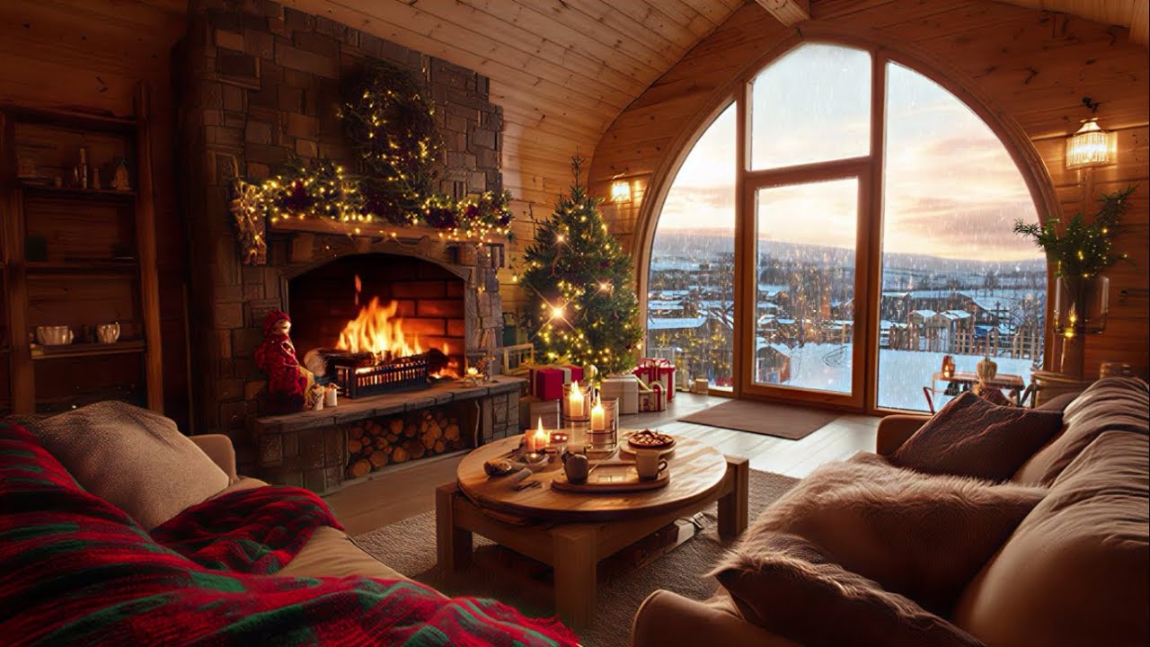 Relaxing Jazz Bossa Nova Fireplace Sounds | Peaceful Vibes for Work 4