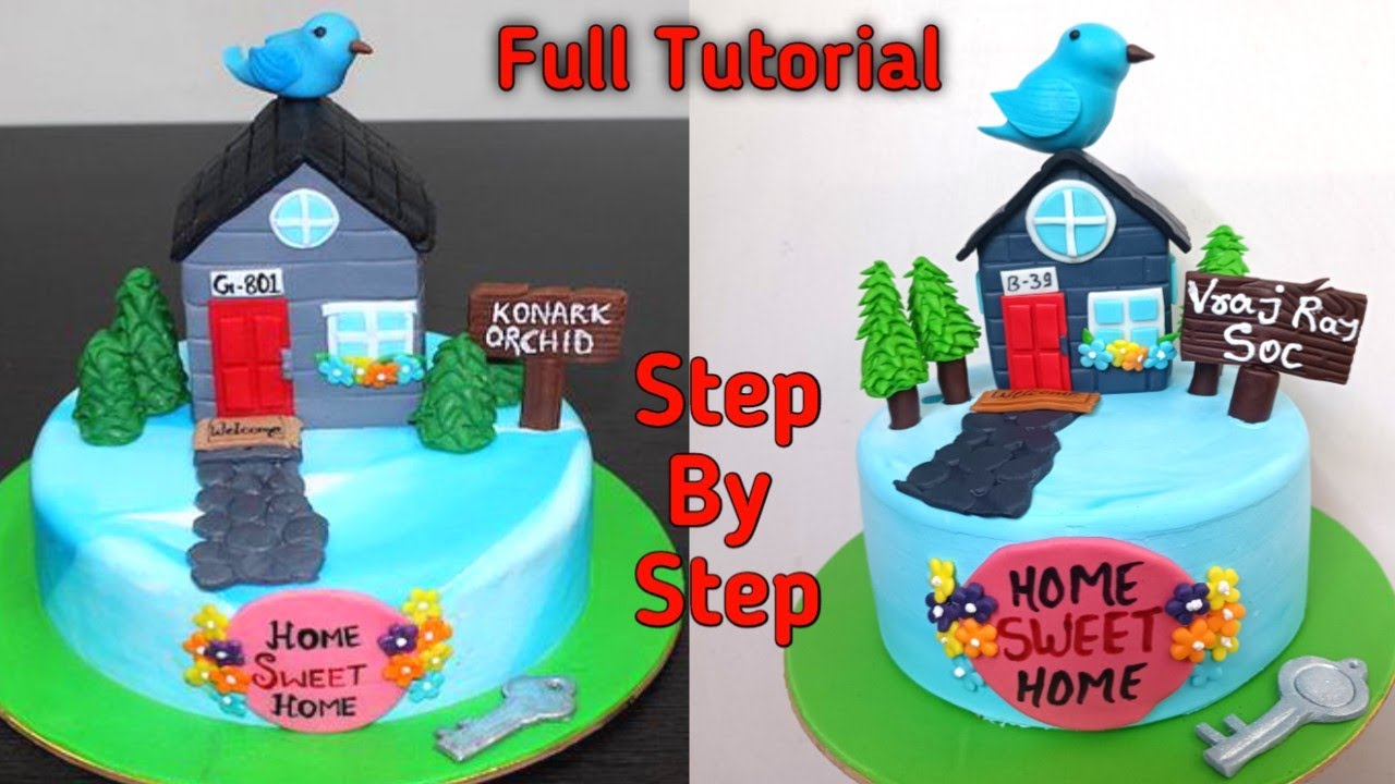 New Home Theme Cake For House Warming Ceremony | House Warming Cake | Home Sweet Home Cake