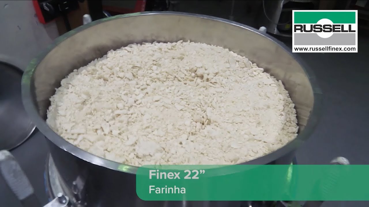 Peneiramento de seguran&ccedil;a de p&oacute; para farinha com equipamento Russell Finex