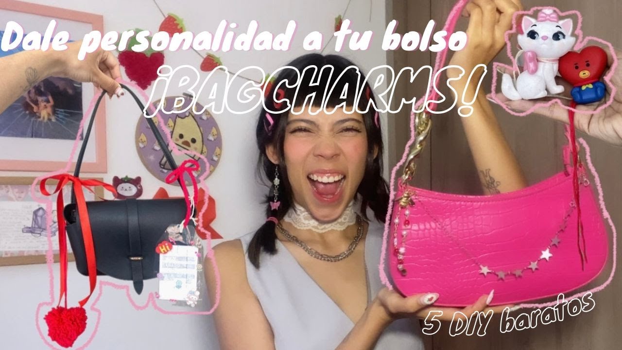 5 DIY BAGCHARMS PARA NO TENER UN BOLSO ABURRIDO - ¡tutorial con bajo presupuesto!
