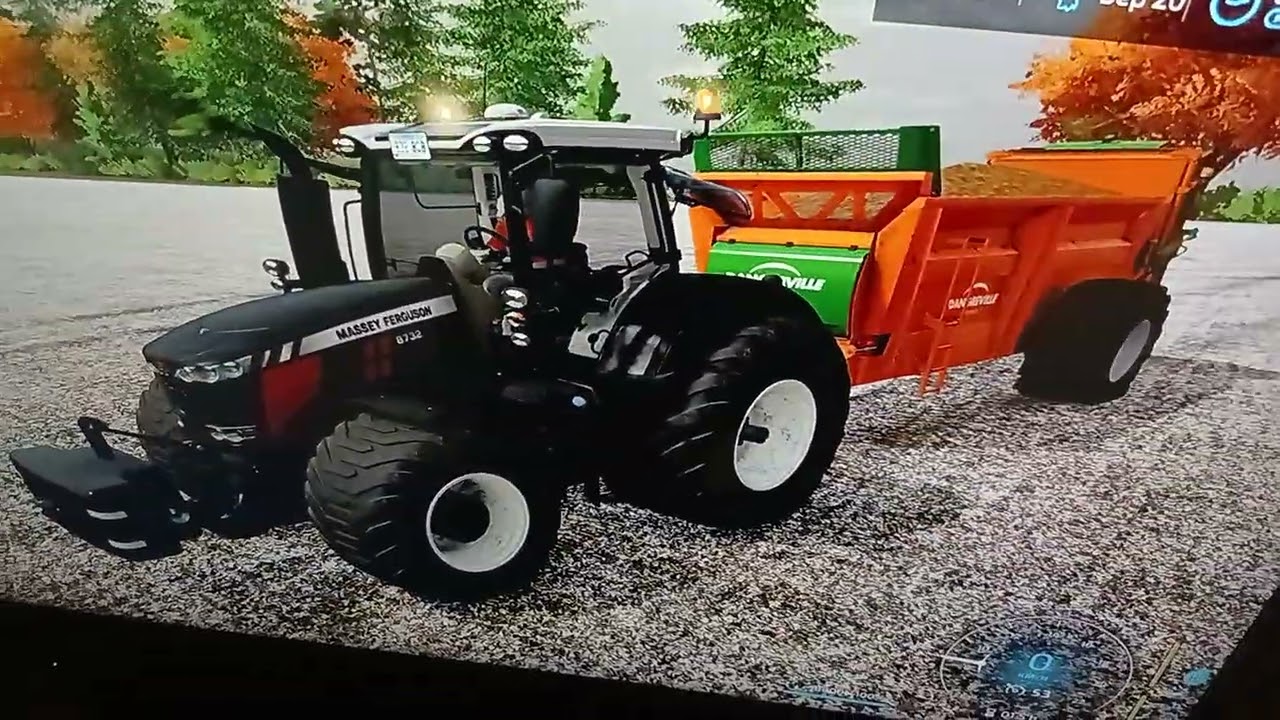 Lanchon Lucas neveu  massey ferguson  8732 dyna vt  épandeur  de  fumier  dangreville 