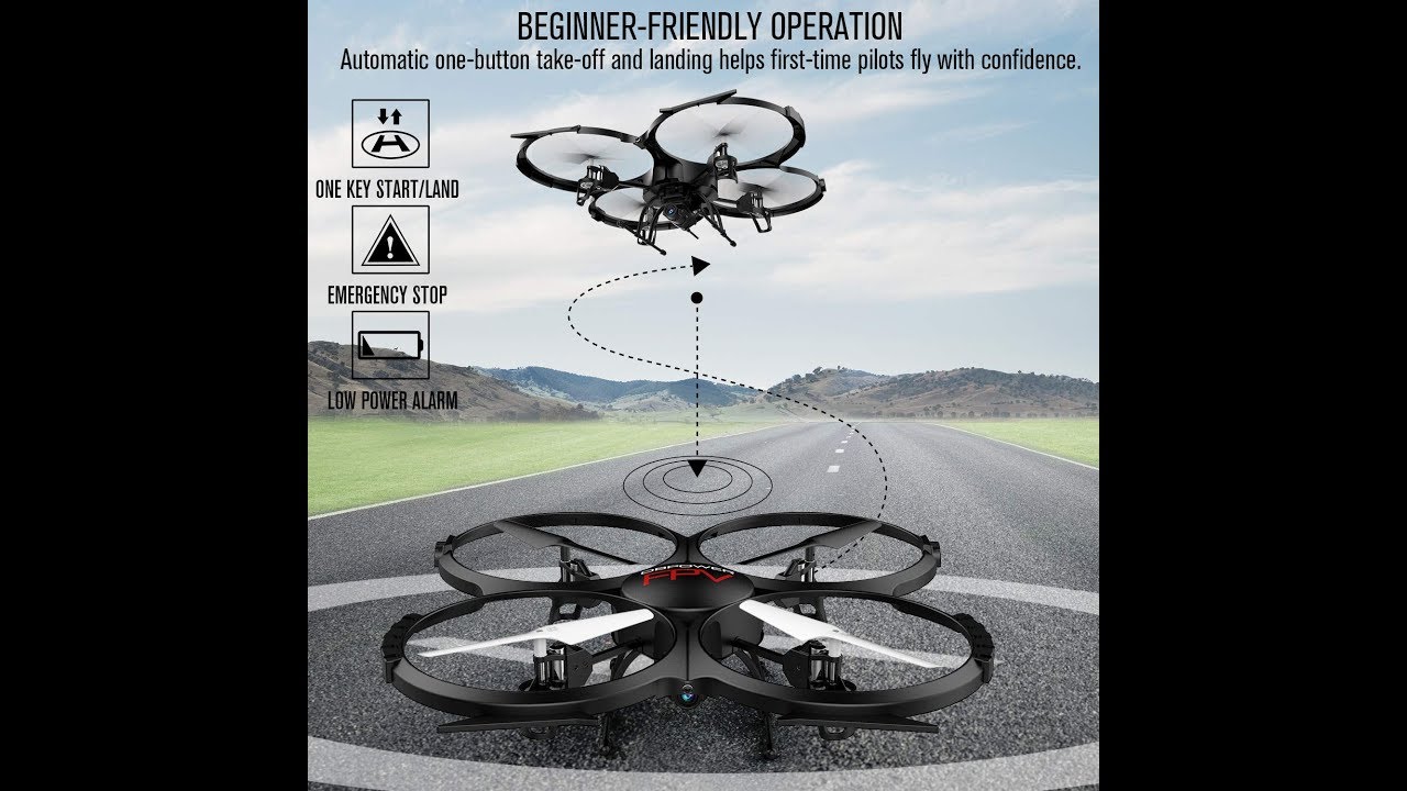 Drones with Camera-DBPOWER FPV 720P HD WiFi Camera Drone,RC Quadcotper for Beginners