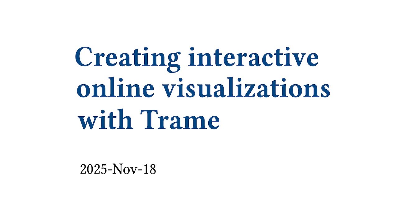 Creating interactive online visualizations with Trame
