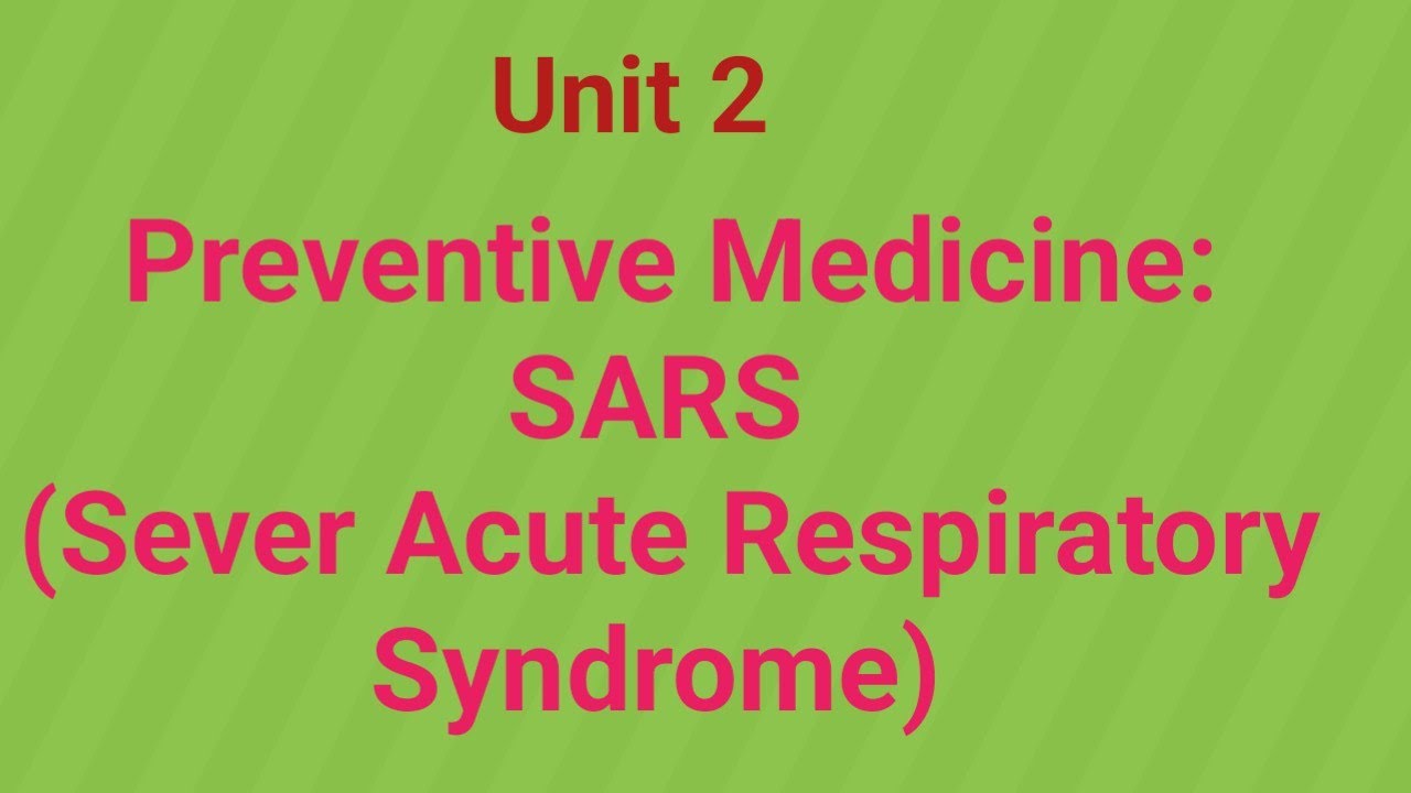 SARS|preventive medicine|Corona|social and preventive pharmacy|Unit 2 #sars #preventivemedicine