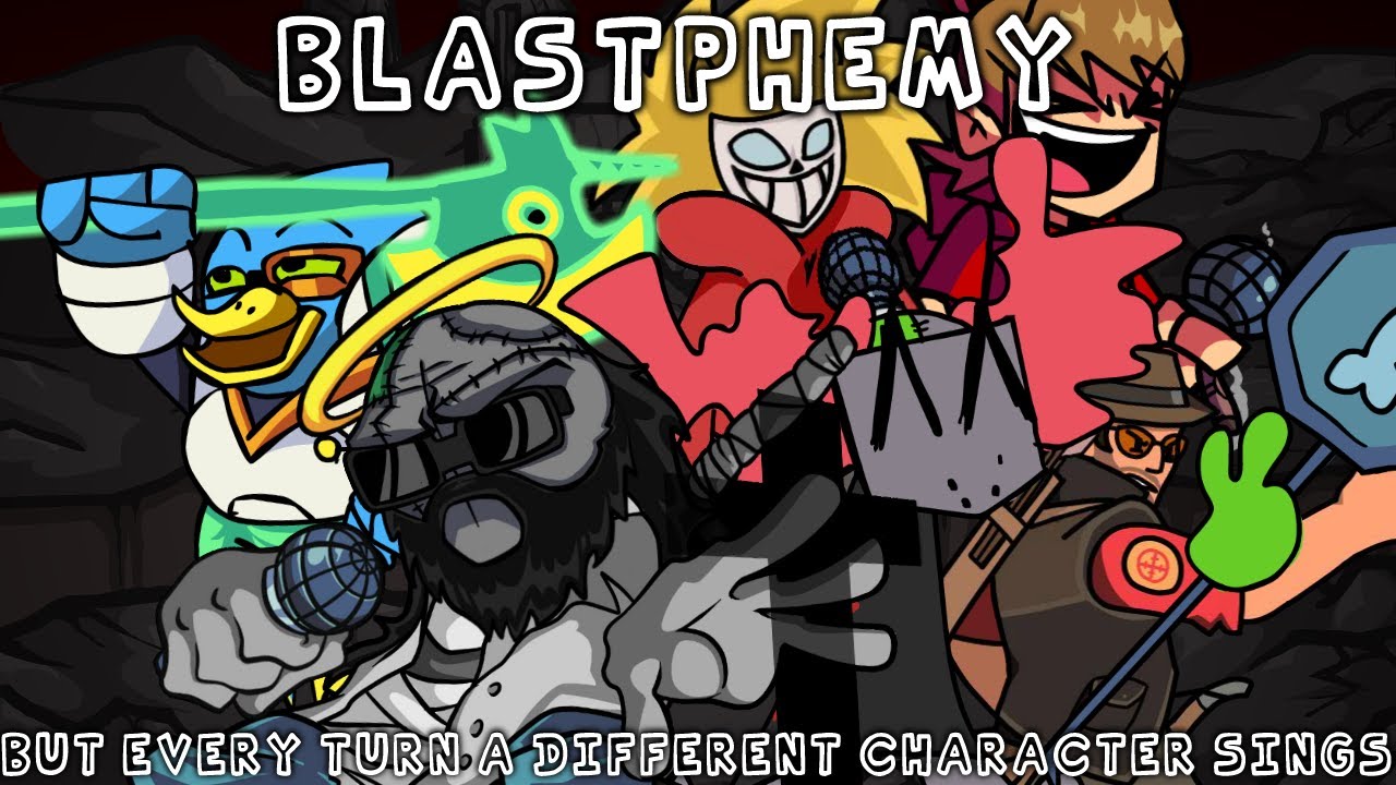 [FNF BETADCIU] Blastphemy but Every Turn a Different Character Sings