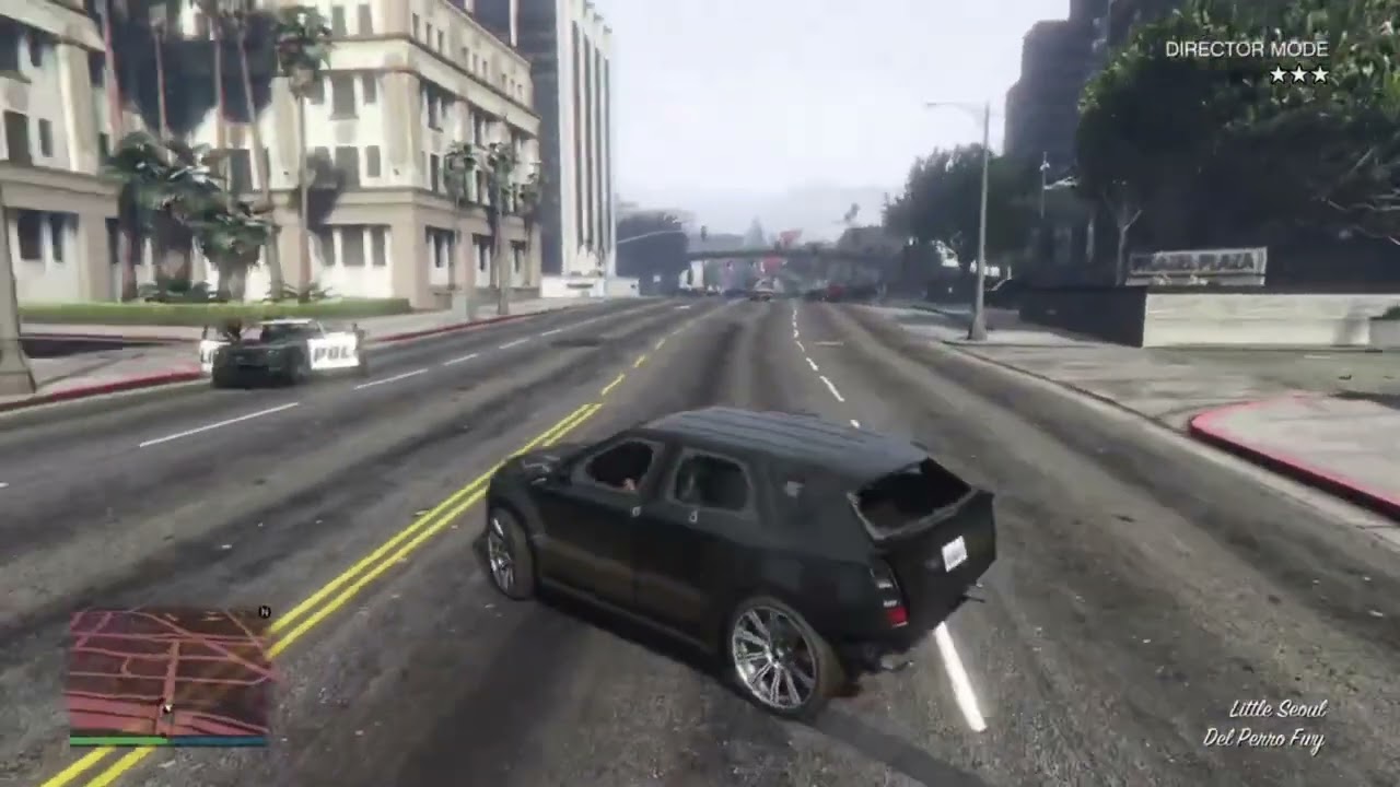 GTA 5 : Downtown Police chase ends in choas #gta