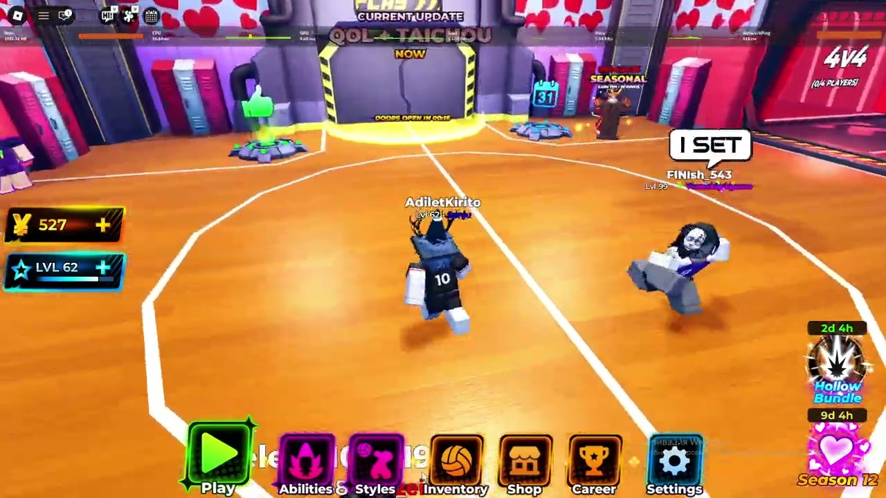 We will play volleyball together with uoy