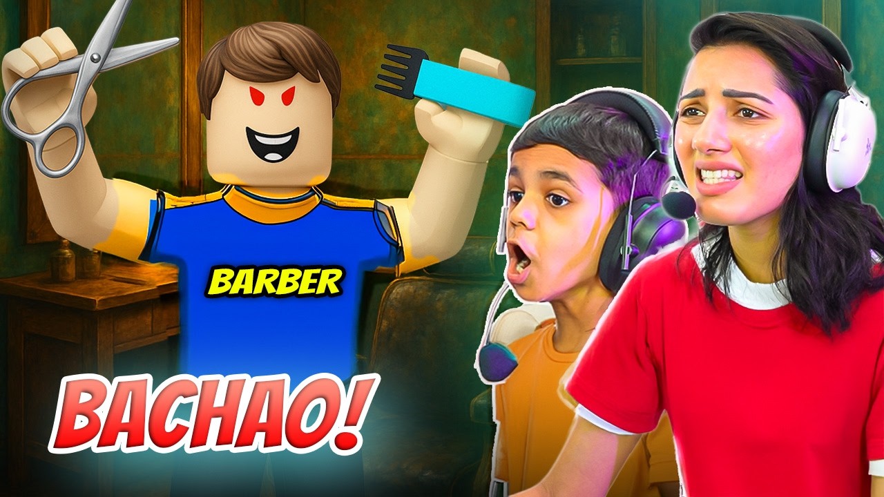 Scary ROBLOX Barber Ne Humko Pakad Liya😱