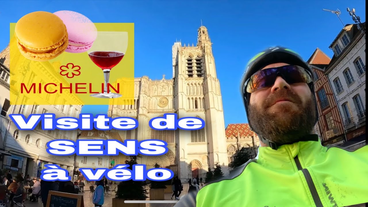 Visite de Sens (yonne) à vélo. Gourmandises et cathédrale (Specialized - Giant Defy )