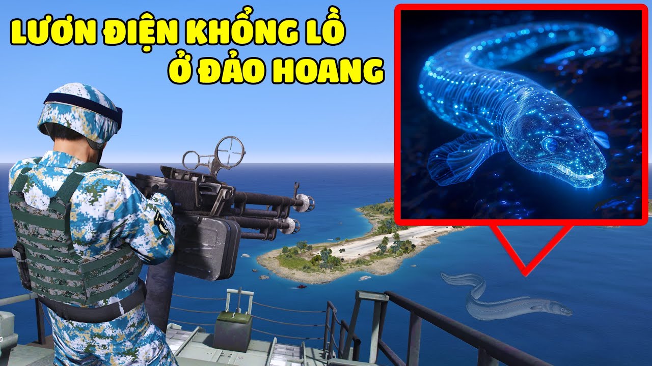 GTA 5 CHUYẾN BAY CUỐI CÙNG Lươn Điện Khổng Lồ Xuất Hiện Trên Vùng Đảo Hoang Tấn Công Con Người !