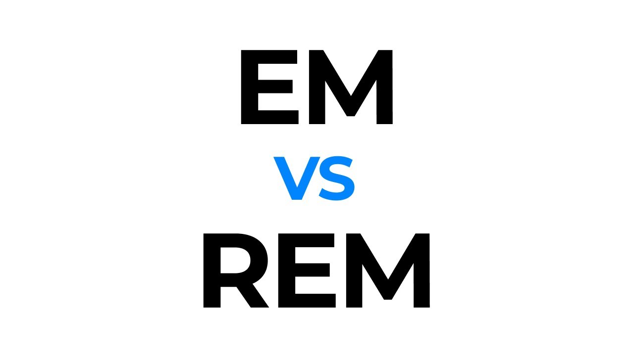 EM und REM — Das ist der Unterschied
