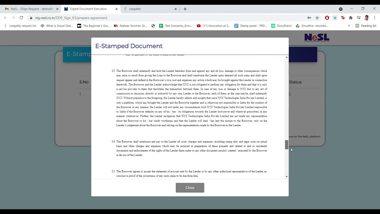 NeSL Workflow - Execute DDE with Leegality NeSL