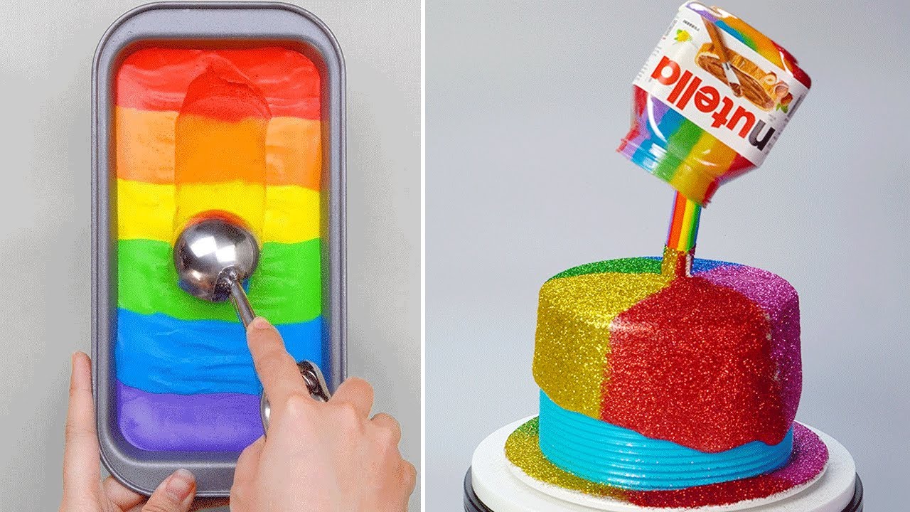 1000+ Satisfying Rainbow Cake Decorating Ideas | So Yummy Chocolate, Dessert and More
