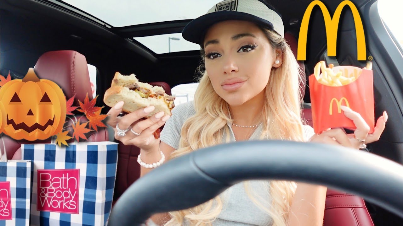 eating McDonalds new items in ari wimbledon look! + fall bath and body works haul