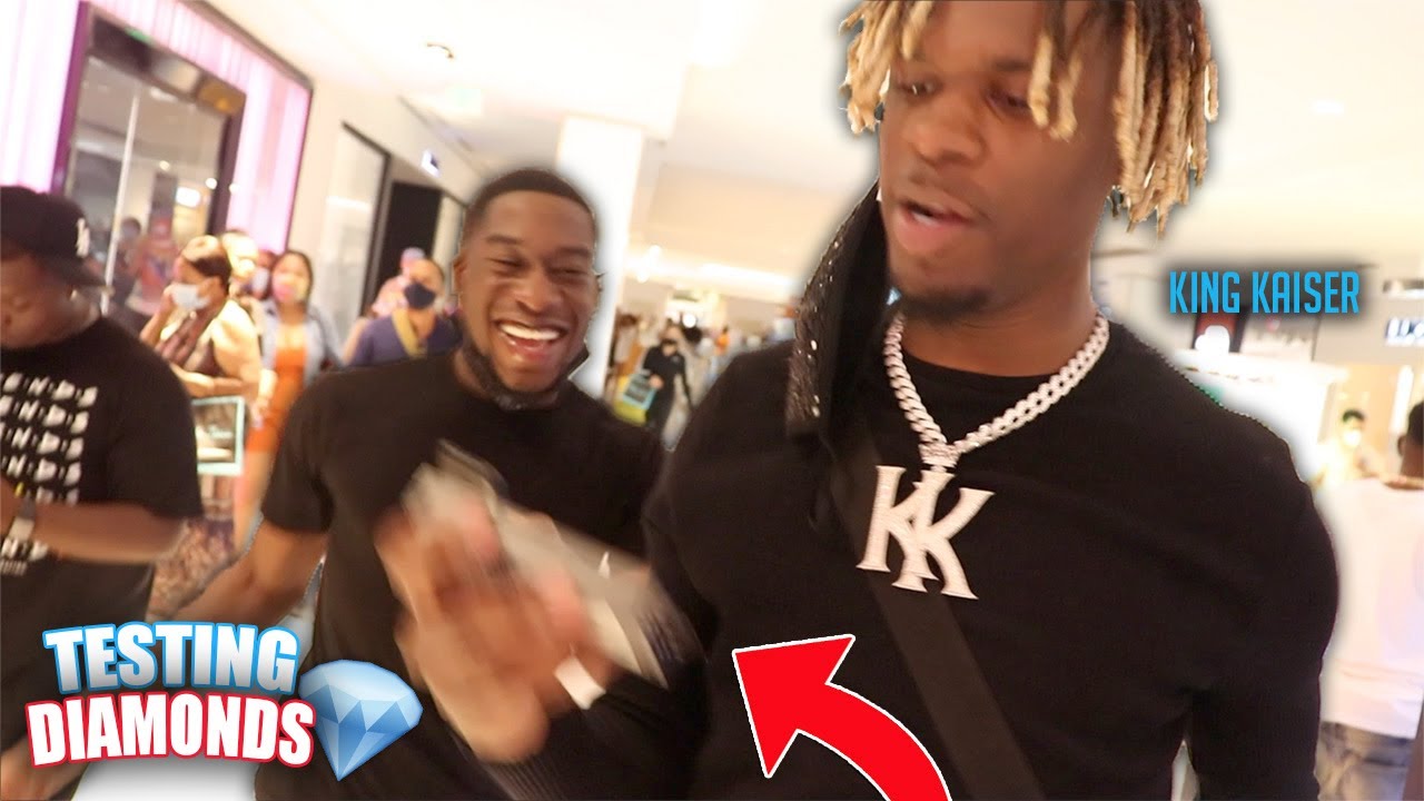 TESTING STRANGERS DIAMONDS PT. 5 😭💎 FT. KING KAISER (HOUSTON GALLERIA MALL) | PUBLIC INTERVIEW