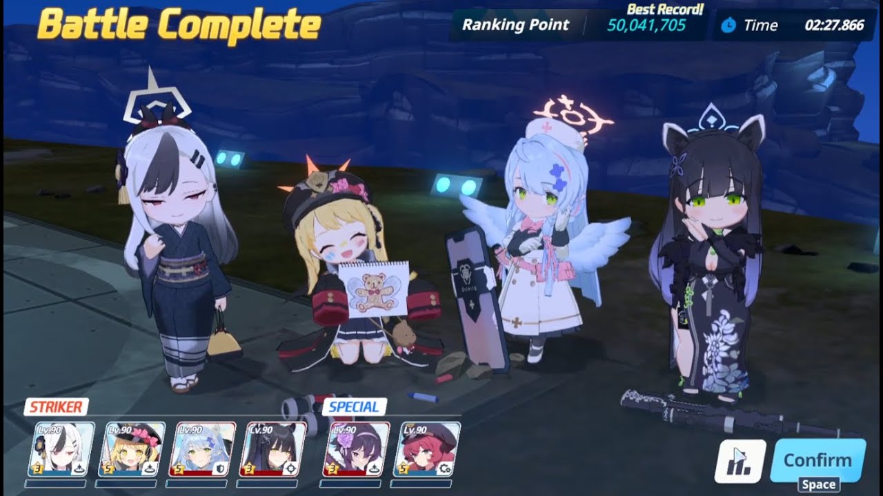 Blue Archive Peroro Outdoor Lunatic 7 team clear 50,04m