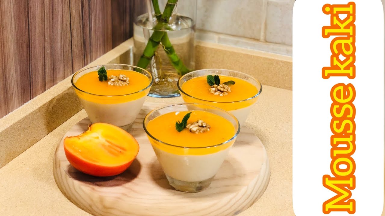 Mousse de Kaki (caqui)   ألذ