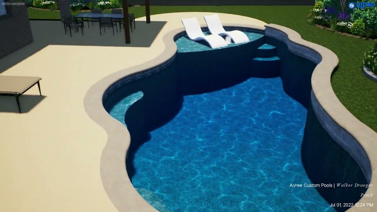 Prock Family Pool Professionally Designed By - Walker Draeger