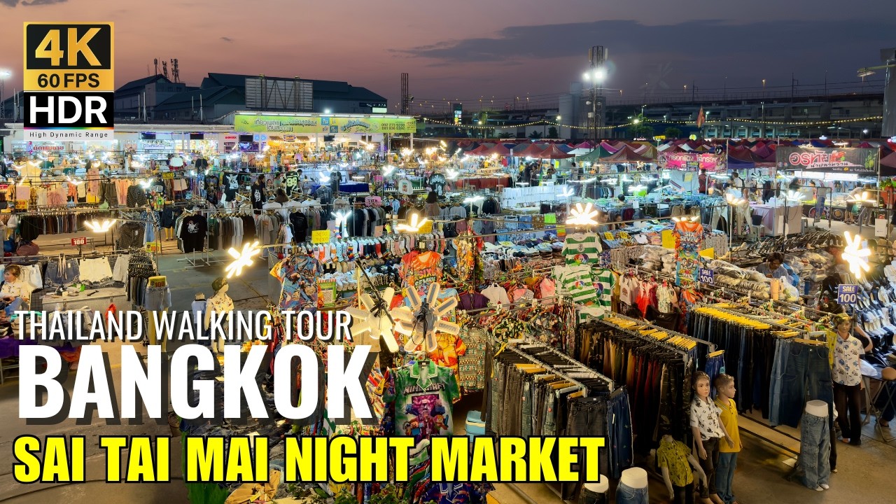 🍜 Sai Tai Mai Night Market: HUGE Local Street Food & Vintage Market! [4K HDR]