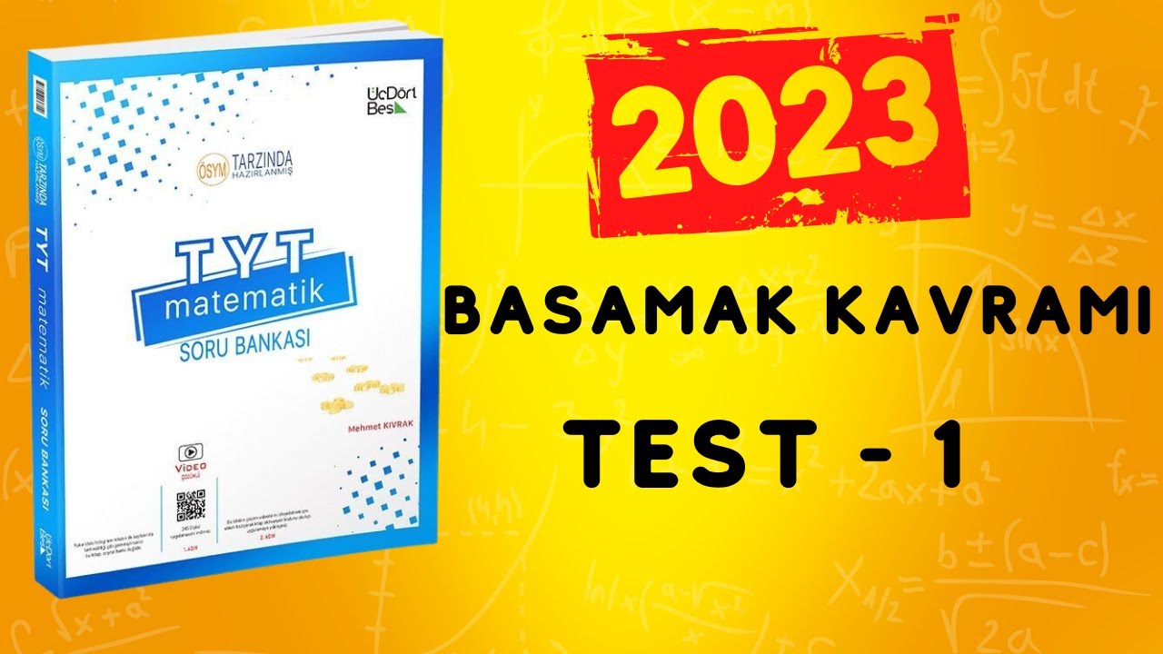 345 TYT MATEMATİK SORU BANKASI ÇÖZÜMLERİ | 2023 | BASAMAK KAVRAMI | TEST 1