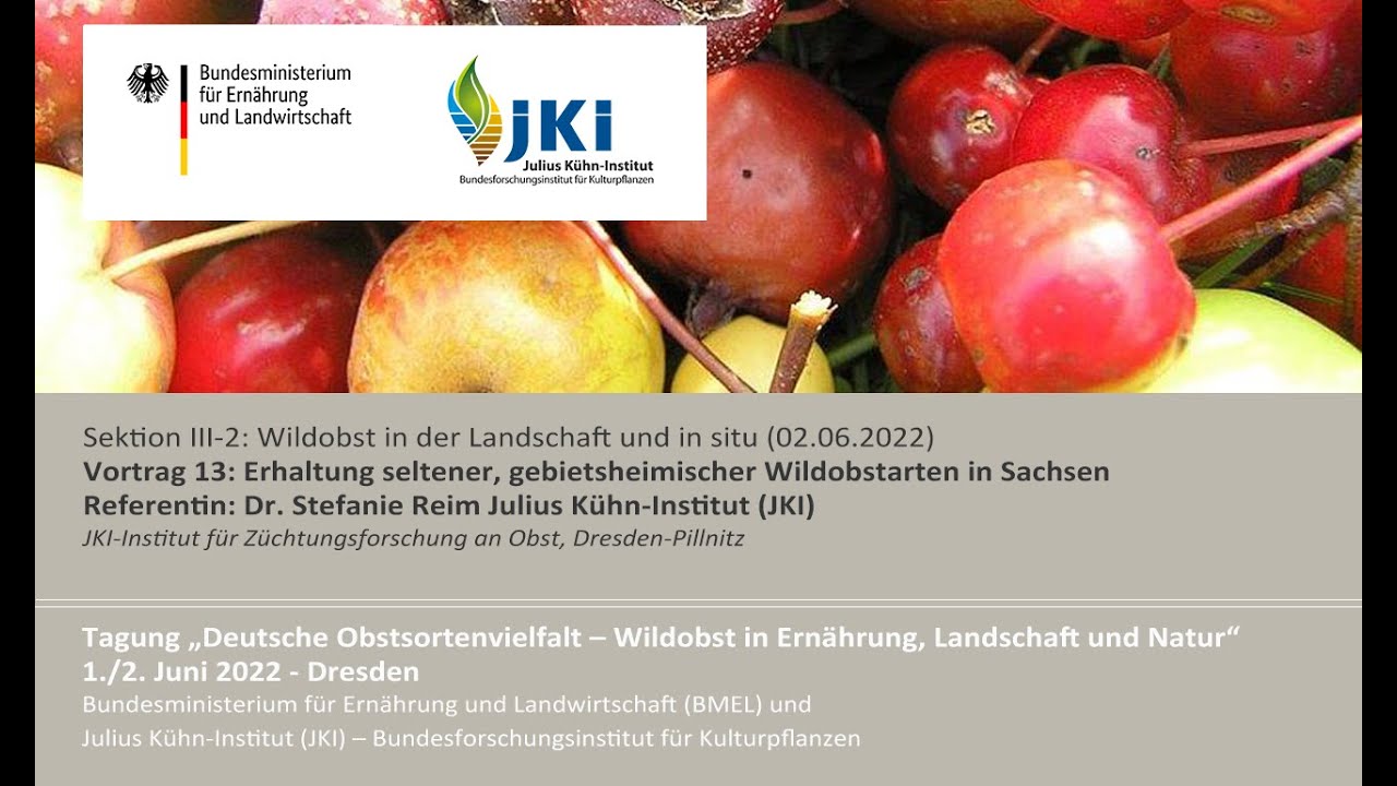Dr. Stefanie Reim. Erhaltung seltener, gebietsheimischer Wildobstarten in Sachsen