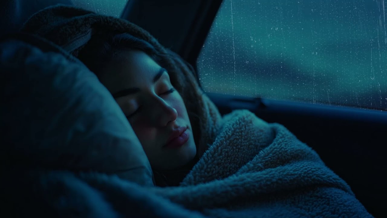 Deep Sleep Instantly with Heavy Rain & Thunder on Car Window at Night