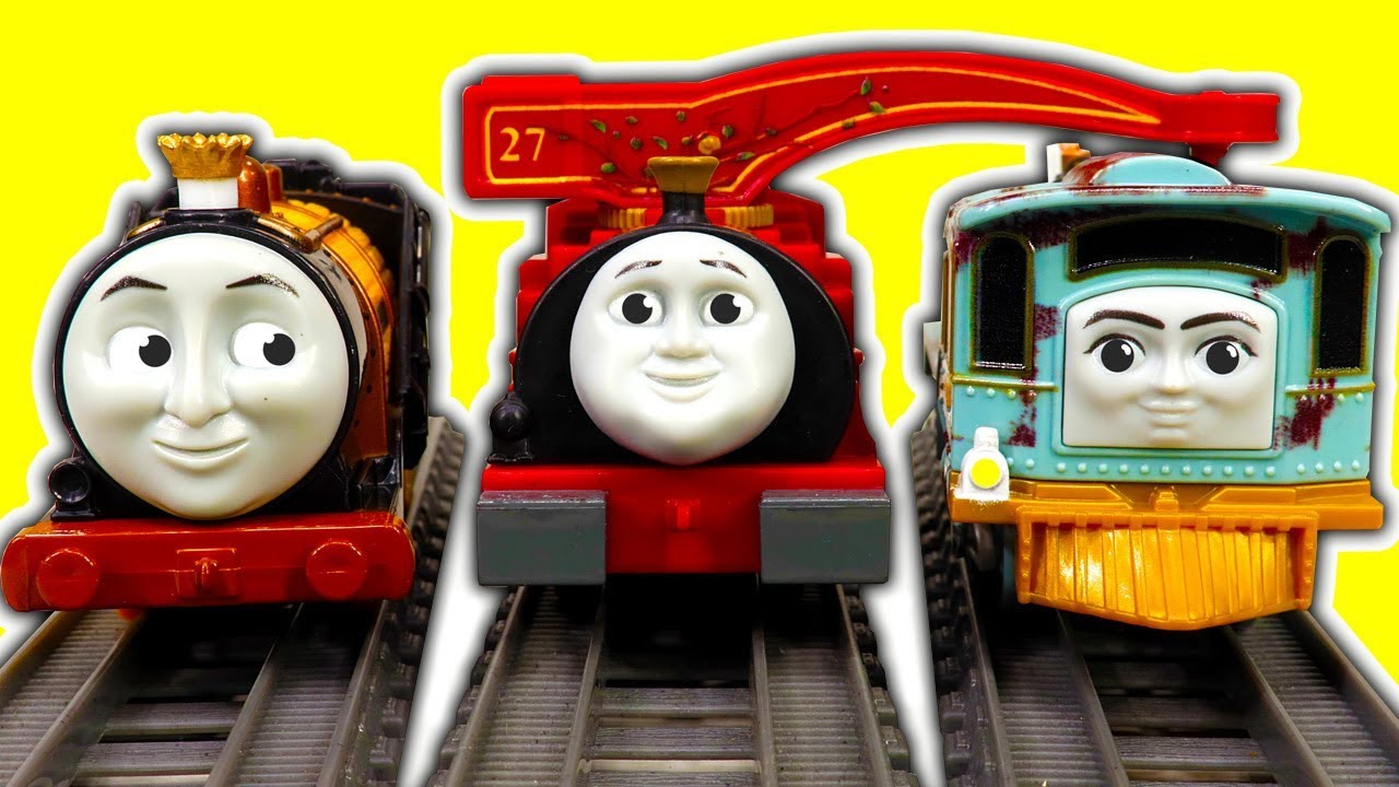 Thomas TrackMaster Lexi Harvey Stephen 3 Packs Rubber Chicken Train Crashing Factory Error Fun