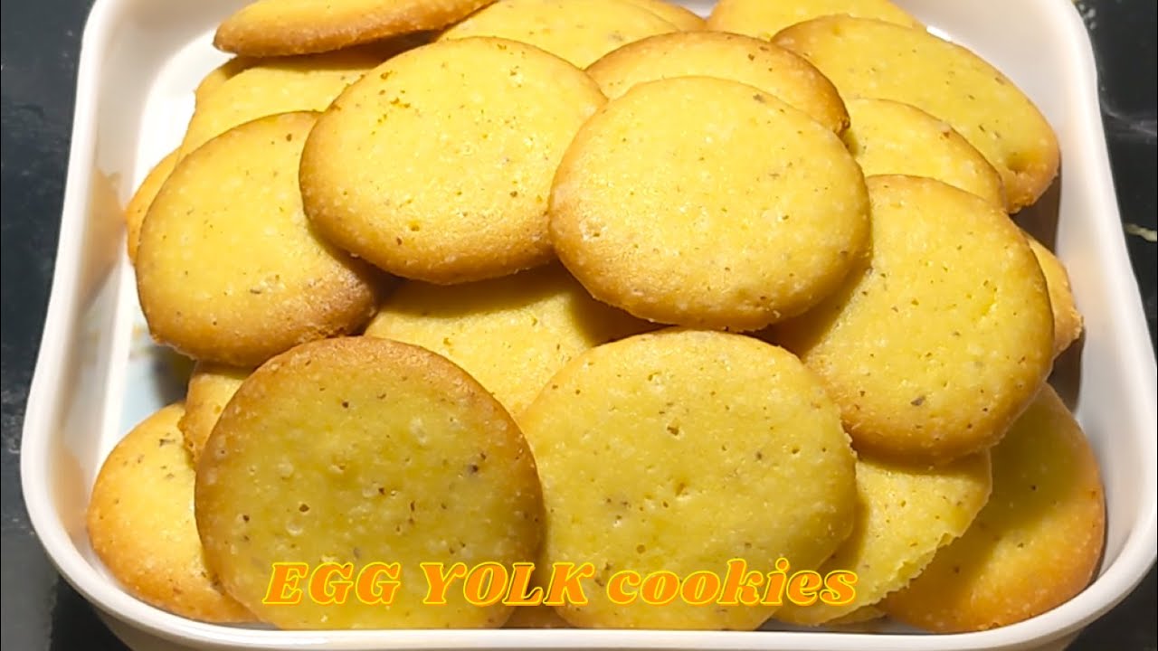 EGG YOLK Cookies Recipe | One-bite Cookies with Leftover Egg Yolks|  #cookies #eggcookies