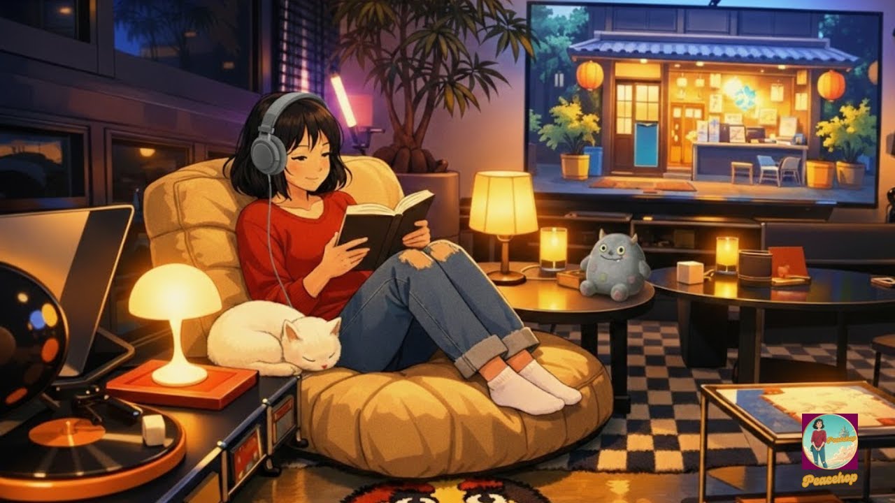 Midnight Reading Lofi – Calm Beats for Late Night Focus #peacehop #lofi