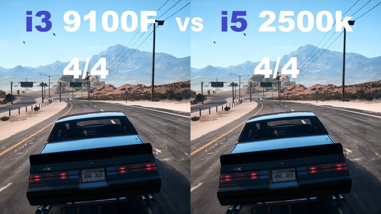 CORE I3 9100F vs CORE I5 2500k