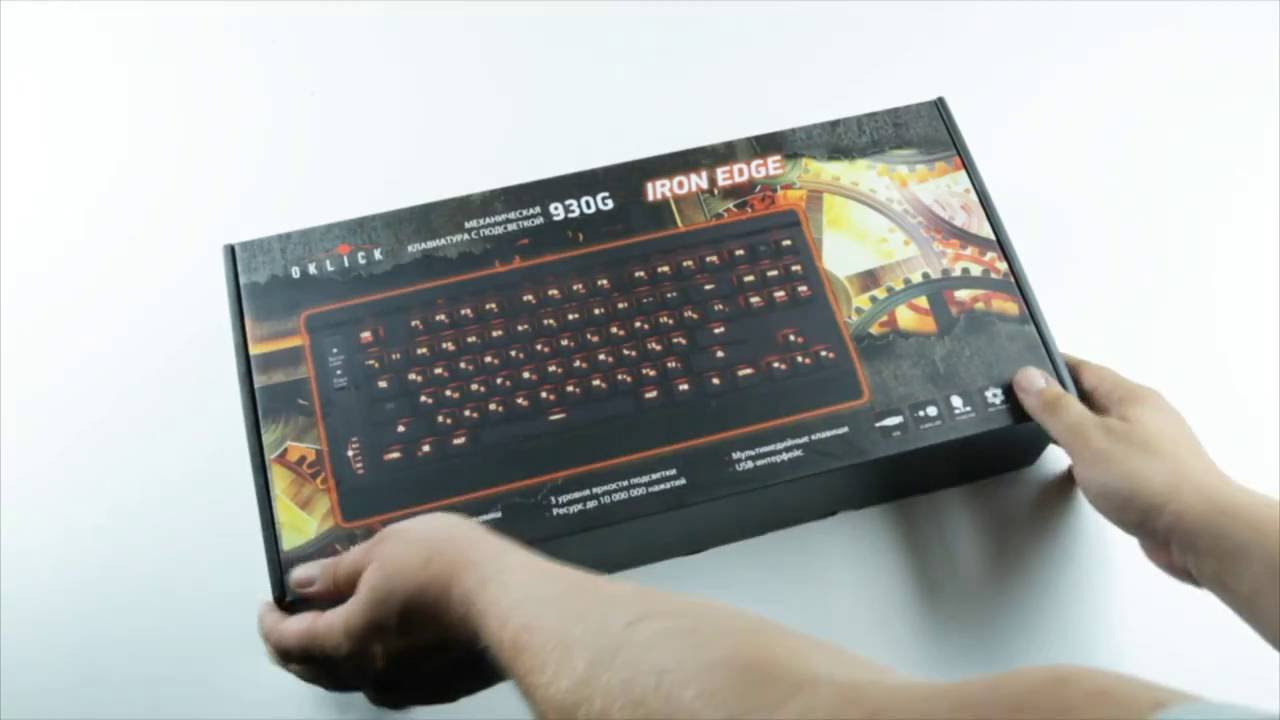 Проводная механическая клавиатура Oklick 930G IRON EDGE с подсветкой