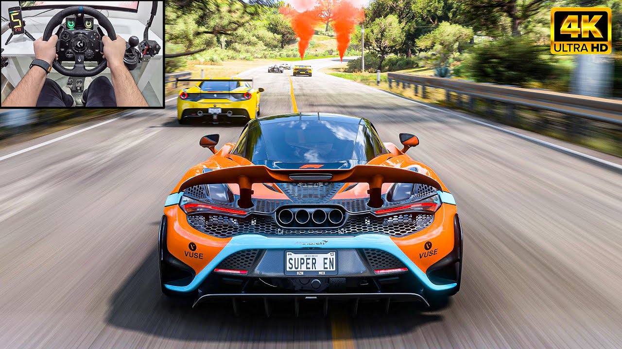 McLaren 765LT VS Track Toys - Forza Horizon 5 | Logitech G923 Steering Wheel