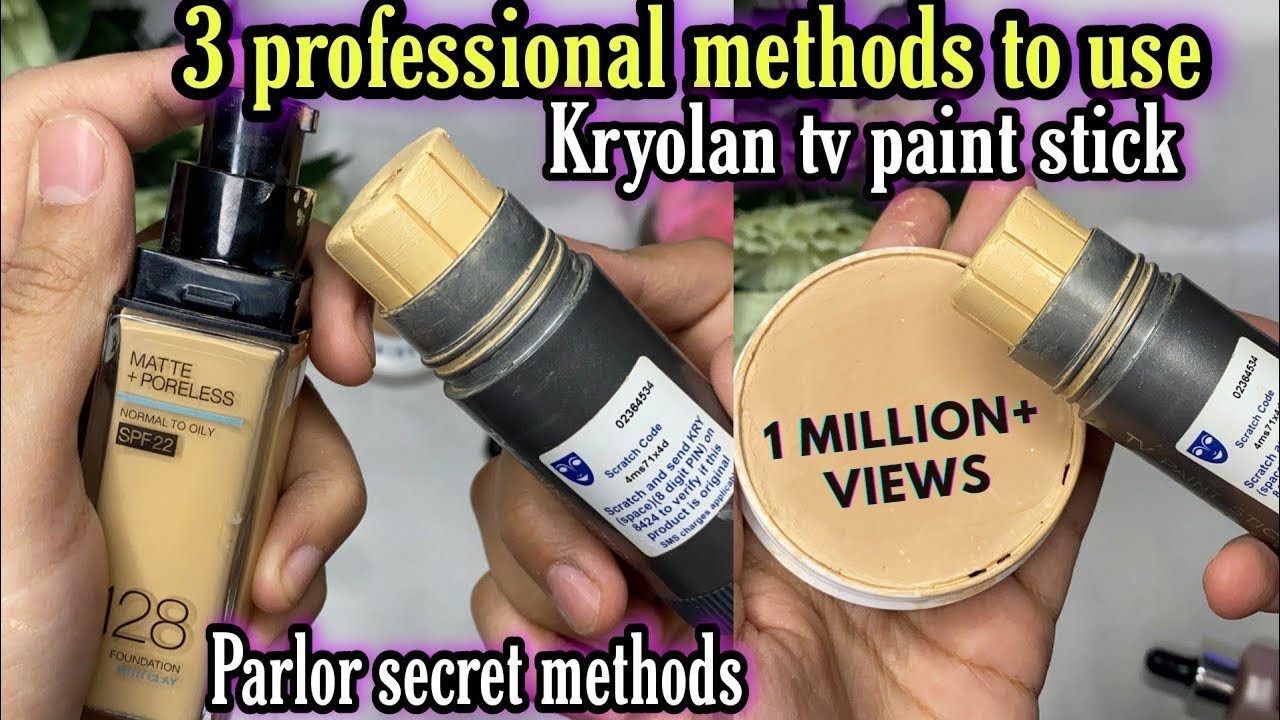 How to Apply Kryolan Tv Paint Stick Like a Pro || #Bridal & #Party #Base with #Kryolan tvPaint stick