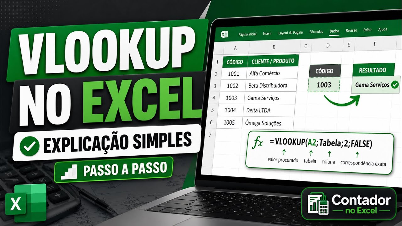 Como Usar VLOOKUP no Excel (Explicação Simples e Prática!)