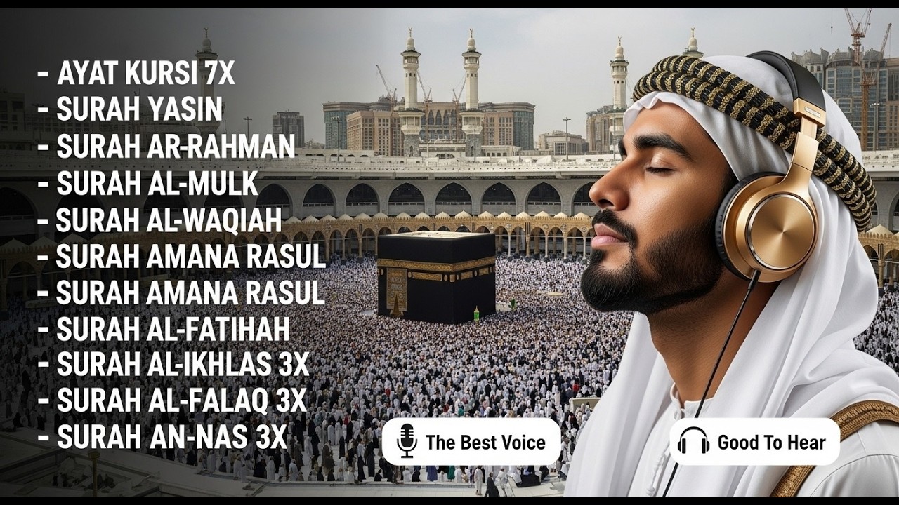 Ayat Kursi 7x & Powerful Surahs (Yasin, Waqiah, Mulk, Kahfi) for Protection 🏴󠁧󠁢󠁥󠁮󠁧󠁿