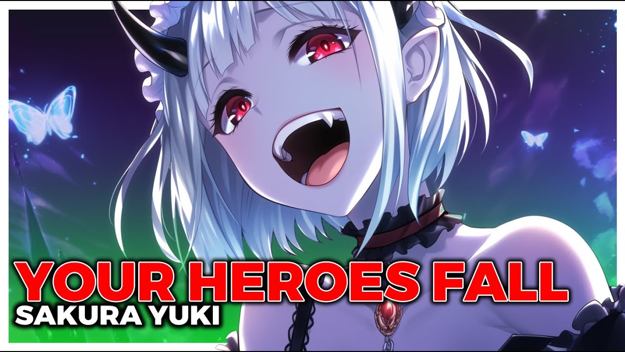 [Nightcore] Your Heroes Fall (Villain • Female Vocals) [Lyrics]