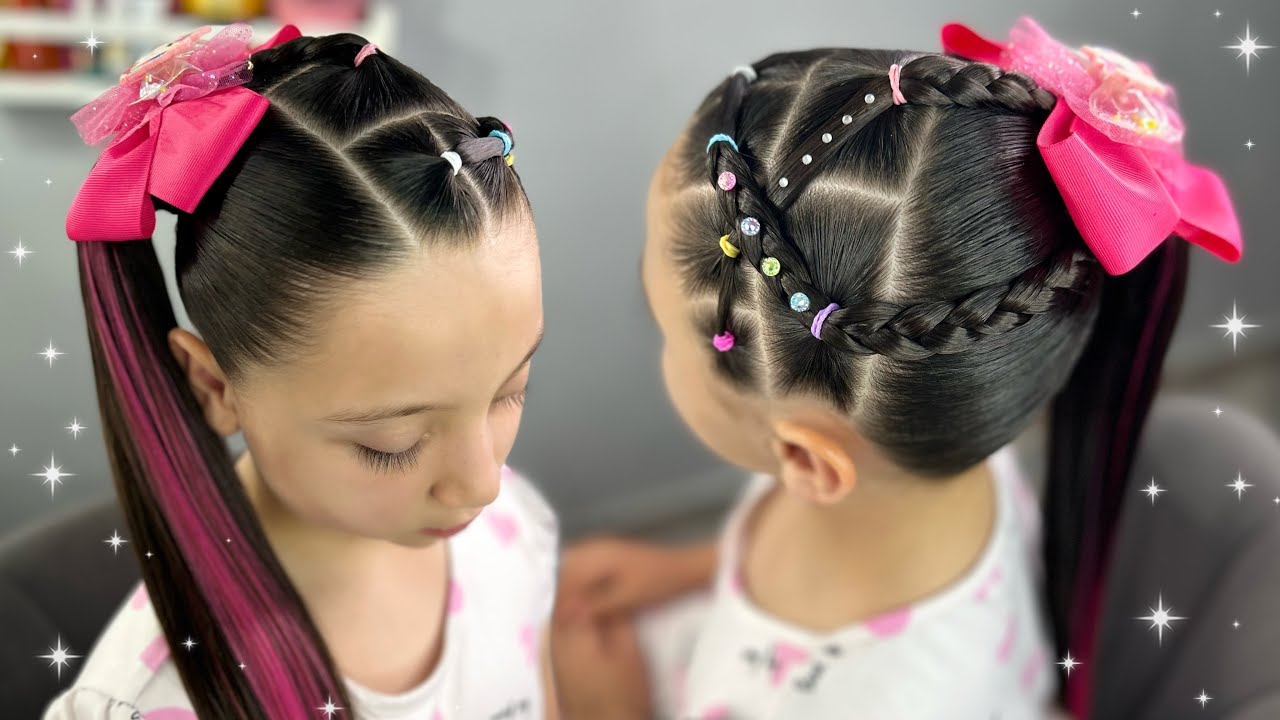 Peinado con Coleta de lado 🫶💖 idea fácil y Bonita
