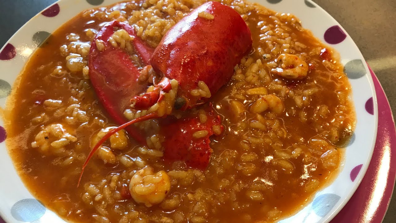 Сливочный рис с лобстером | Суп с рисом и лобстером