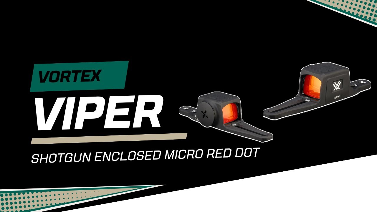 Vortex Viper Shotgun Enclosed Micro Red Dot Optic With Multi-Reticle and Side Battery.