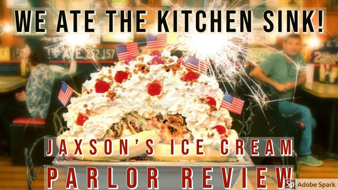 WE ATE THE KITCHEN SINK! Jaxson's Ice Cream Parlor Review!