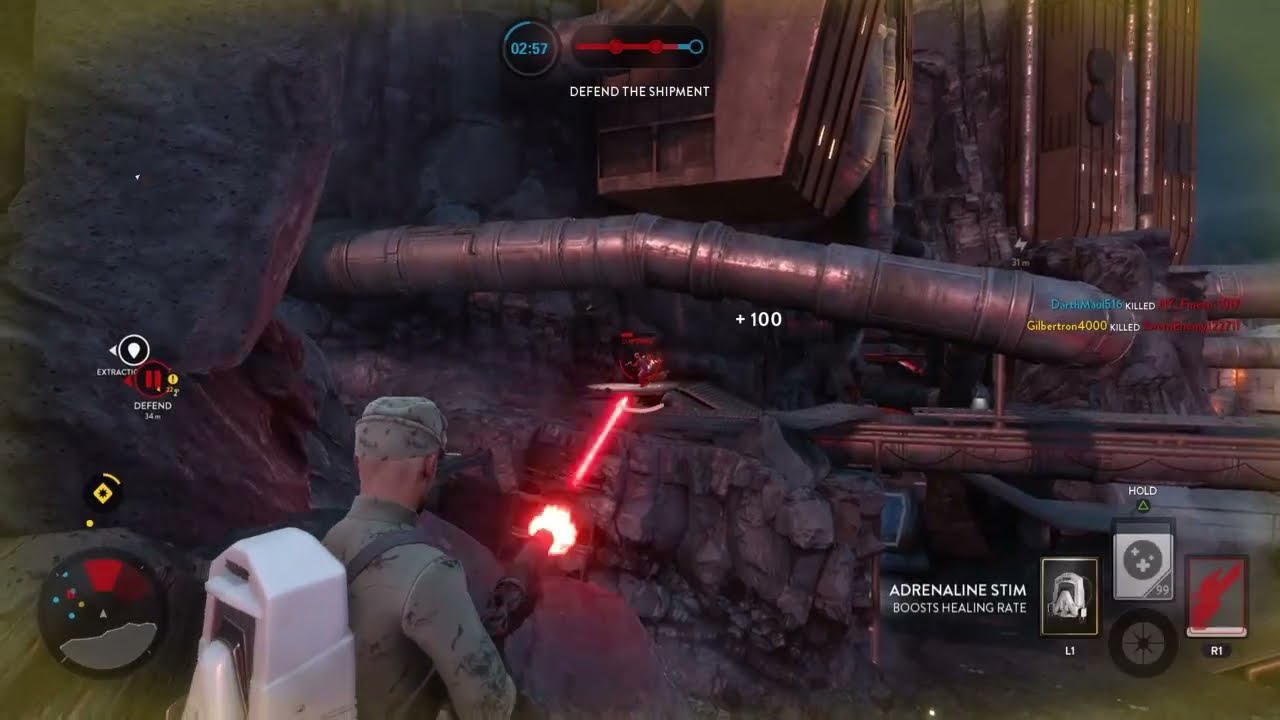 Star Wars Battlefront 1- Giving the T-21 a Go in Extraction | Ft. Gilbertron4000