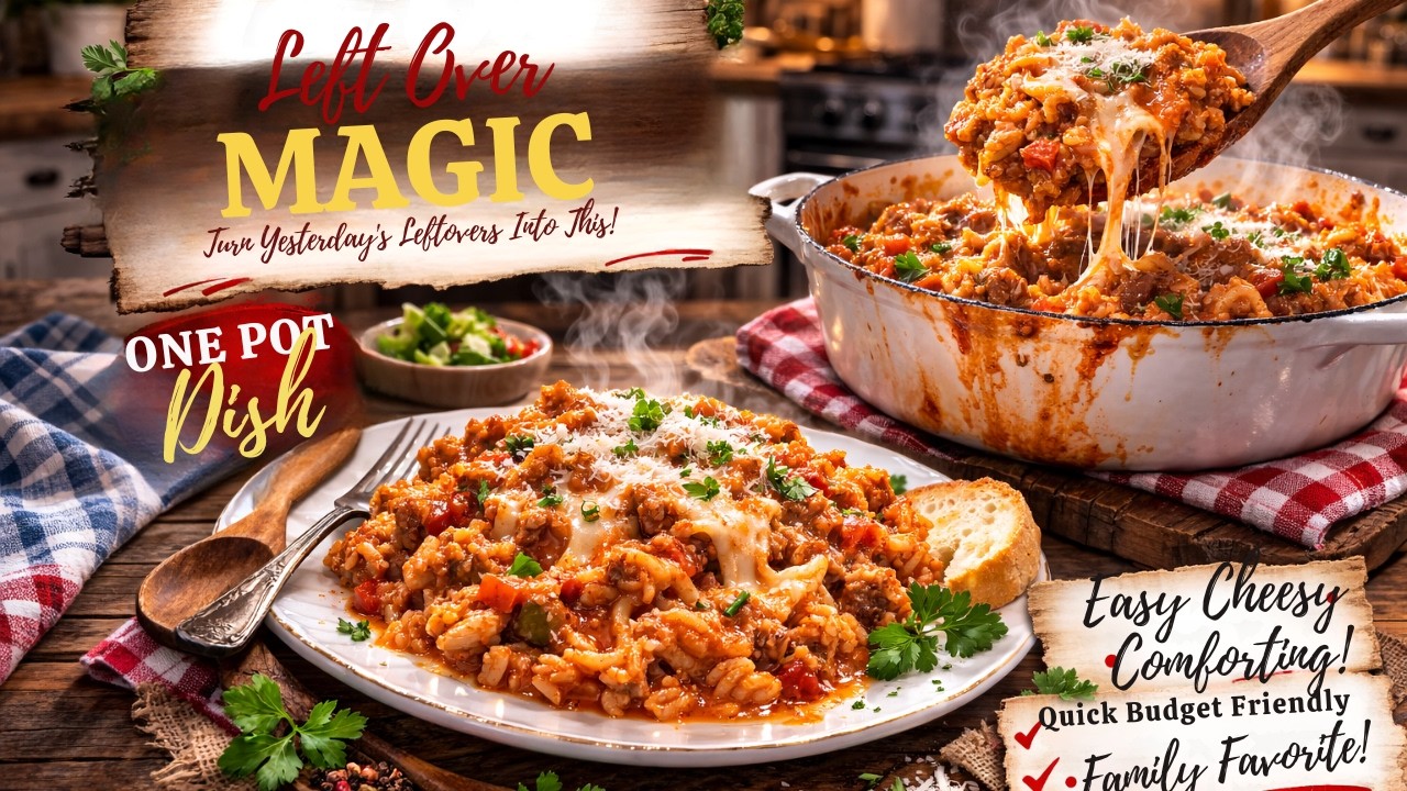 Leftover Magic! 🍲✨ One Pot Comfort Meal That Tastes Homemade 🏡🔥