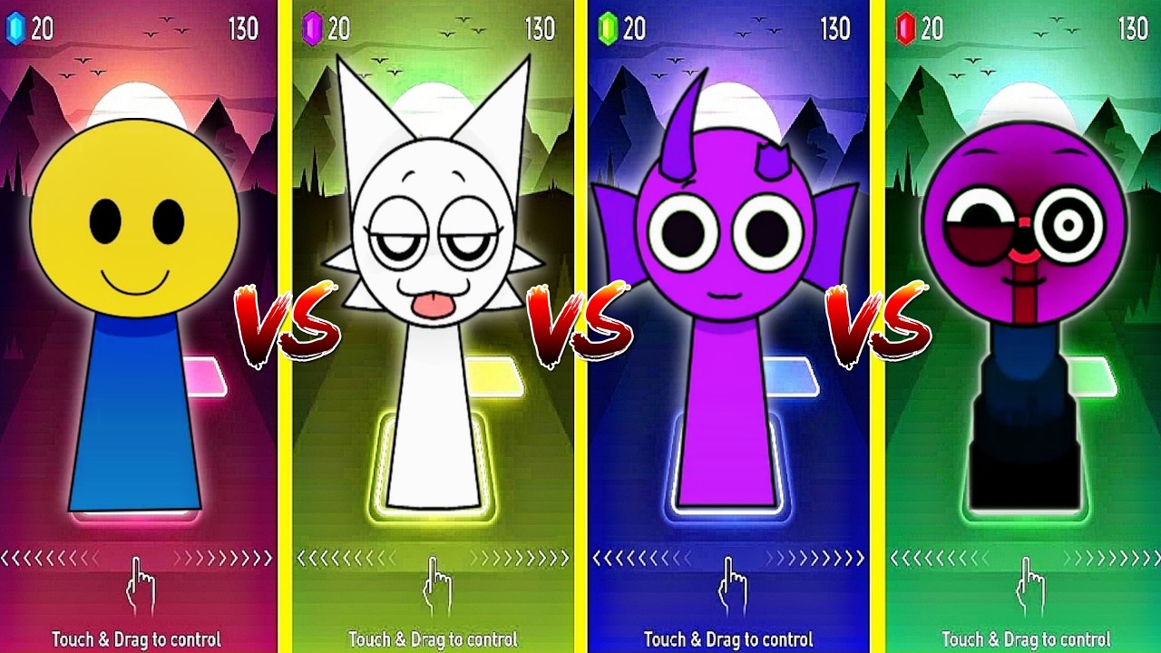 SPRUNKI OC  ANIMATED VS MODS VS PHASES VS PYRAMIXED COFFIN DANCE SONG COVER IN TILES HOP